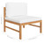 4 Piece Patio Lounge Set with Cream Cushions Solid Teak Wood A949-3087250