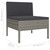 6 Piece Patio Lounge Set with Cushions Poly Rattan Gray A949-3056988