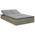 Convertible Sun Bed with Cushion Poly Rattan Gray A949-46244