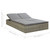 Convertible Sun Bed with Cushion Poly Rattan Gray A949-46244