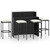 5 Piece Patio Bar Set with Cushions Black A949-3064879