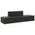 Sun Bed with Cushions Poly Rattan Black A949-46224