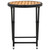Tea Table Black 23.6" Poly Rattan and Solid Acacia Wood A949-316509
