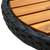 Tea Table Black 23.6" Poly Rattan and Solid Acacia Wood A949-316509