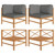 Corner Sofas 2 pcs with Dark Gray Cushions Solid Teak Wood A949-316114