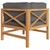 Corner Sofas 2 pcs with Dark Gray Cushions Solid Teak Wood A949-316114