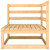 Patio Corner Sofa with Gray Cushions Solid Wood Pine A949-805715