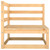 Patio Corner Sofa with Gray Cushions Solid Wood Pine A949-805715