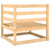 Patio Corner Sofa with Gray Cushions Solid Wood Pine A949-805715