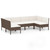 6 Piece Patio Lounge Set with Cushions Poly Rattan Brown A949-3094587