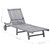 Patio Sun Lounger with Cushion Gray Solid Acacia Wood A949-3061366
