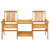 Patio Chairs with Tea Table and Cushions Solid Acacia Wood A949-3061281