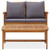 2 Piece Patio Lounge Set with Cushions Solid Acacia Wood A949-310264