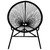 Patio Moon Chair Poly Rattan Black A949-41383