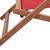 Folding Beach Chair Fabric and Wooden Frame Red A949-43995