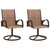 Patio Swivel Chairs 2 pcs Textilene and Steel Brown A949-312278