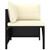 2 Piece Patio Sofa Set with Cushions Black Poly Rattan A949-313520