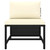 2 Piece Patio Sofa Set with Cushions Black Poly Rattan A949-313520