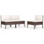 Patio Chairs 3 pcs with Cushions Poly Rattan Brown A949-310189