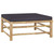3 Piece Patio Lounge Set with Dark Gray Cushions Bamboo A949-313150