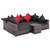 7 Piece Patio Lounge Set with Cushions Poly Rattan Gray A949-44428