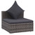 7 Piece Patio Lounge Set with Cushions Poly Rattan Gray A949-44428