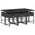 7 Piece Patio Dining Set with Cushions Black Poly Rattan A949-3278033