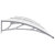 Door Canopy Gray and Transparent 118.1"x29.5" PC A949-144822