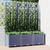 Garden Planter with Trellis Blue Gray 47.2"x15.7"x53.5" PP A949-318253