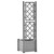Garden Planter with Trellis 16.9"x16.9"x55.9" PP Stone Gray A949-317581