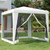 Party Tent with 4 Mesh Sidewalls 8.2'x8.2'White A949-48521