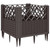Garden Planter with Pegs Brown 17.1"x17.1"x17.1" PP A949-368006