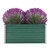 Garden Raised Bed Galvanized Steel 39.4"x15.7"x17.7" Green A949-44855