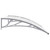 Door Canopy Gray and Transparent 47.2"x29.5" PC A949-144818