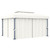 Gazebo with Curtain 13.1'x9.8'Cream White Aluminum A949-3053375