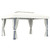 Gazebo with Curtain 13.1'x9.8'Cream White Aluminum A949-3053375