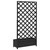 Planter with Trellis Black Solid Wood Fir A949-365481
