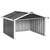 Garden Robot Lawnmower Shed 36.2"x38.2"x24.8" Galvanized Steel Anthracite A949-150909