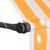 Manual Retractable Awning with LED 157.5" White and Orange A949-145861
