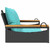 Swing Bench with Cushions Black 42.9"x24.4"x15.7" Poly Rattan A949-368151