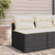 Patio Sofas Armless with Cushions 2 pcs Black Poly Rattan A949-365832