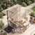10 FT Cantilever Patio Umbrella with 32 Solar LED Lights and 220 LBS Base-Beige B593-NP13285+NP12183