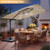 10 FT Cantilever Patio Umbrella with 32 Solar LED Lights and 220 LBS Base-Beige B593-NP13285+NP12183