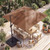 10 FT Cantilever Patio Umbrella with 32 Solar LED Lights and 220 LBS Base-Beige B593-NP13285+NP12183