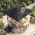 10 FT Cantilever Patio Umbrella with 32 Solar LED Lights and 220 LBS Base-Beige B593-NP13285+NP12183