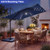 10 FT Cantilever Patio Umbrella with 32 Solar LED Lights and 220 LBS Base-Beige B593-NP13285+NP12183