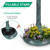 51*51*106cm Plastic Round Birdbath with Solar Ligh Dark Green T575-S0671289849