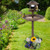 Pedestal Bird Bath with Solar Light with Bird Feeder and Flower Planter-Bronze - Color: Bronze D681-PZ10005GU