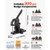 Button Maker Machine 1"/1.25"/2.25"(25/32/58 mm) Pin Maker Black, with 300pcs Button Parts, Circle  E415-SL253258MM300D5JW002V0