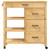 Kitchen Trolley MONZA 33.1"x15.7"x34.8" Solid Wood Pine A949-376112